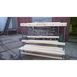 Скамейка для раздевалки 1м, двухсторонняя