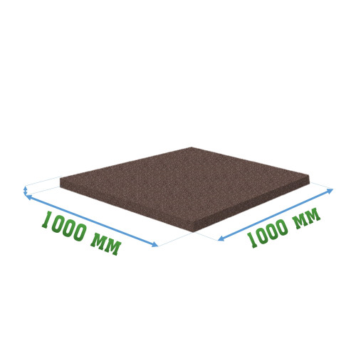 Резиновое покрытие тиров 1000x1000x6мм