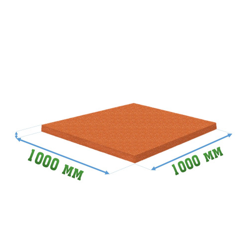 Резиновое покрытие тиров 1000x1000x6мм
