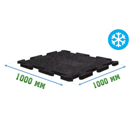 Резиновое покрытие 1000x1000x10мм Puzzle для холодных помещений - Ice