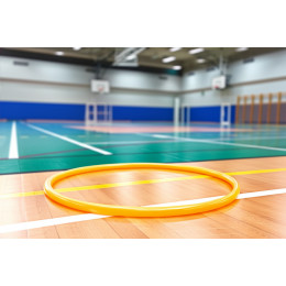 Обруч пластиковый широкий 80см неон